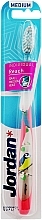 Fragrances, Perfumes, Cosmetics Soft Toothbrush, pink with bird - Jordan Individual Reach Soft