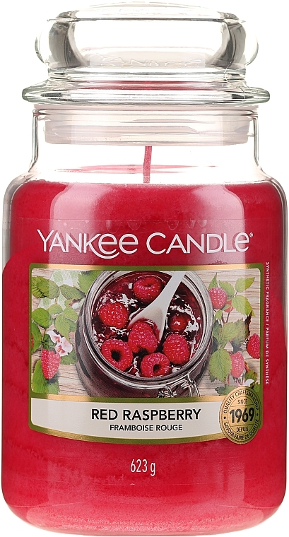 Candle in Glass Jar - Yankee Candle Red Raspberry  — photo N3