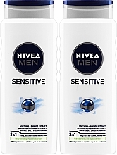 Fragrances, Perfumes, Cosmetics Set - Nivea Men Sensitive (sh/gel/2x500ml)