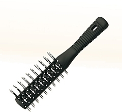 Double-Sided Hair Brush "Rubberize", black - Comair — photo N1