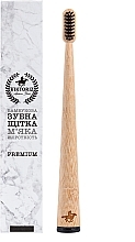 Bamboo Toothbrush, black - Viktoriz Premium — photo N1