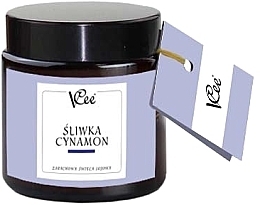 Fragrances, Perfumes, Cosmetics Scented Soy Candle 'Plum & Cinnamon' - VCee Scented Soy Candle