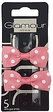 Fragrances, Perfumes, Cosmetics Hair Clips with Bow, pink - Glamour