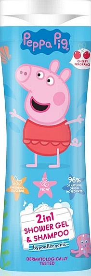 2in1 Cherry Shower Gel & Shampoo - Disney Peppa Pig Shower Gel & Shampoo — photo N1