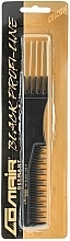 Teasing Brush with Comb #105 B "Black Profi Line", black, 19,5 cm - Comair — photo N1