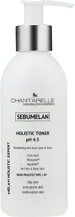 Brightening & Normalizing Toner - Chantarelle Sebumelan Holistic Toner pH 4.5 — photo N1