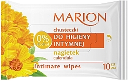 Intimate Wash Wipes with Calendula Extract, 10 pcs - Marion — photo N1