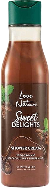Creamy Shower Gel with Cocoa Butter & Mint - Oriflame Love Nature Sweet Delights Shower Cream — photo N1