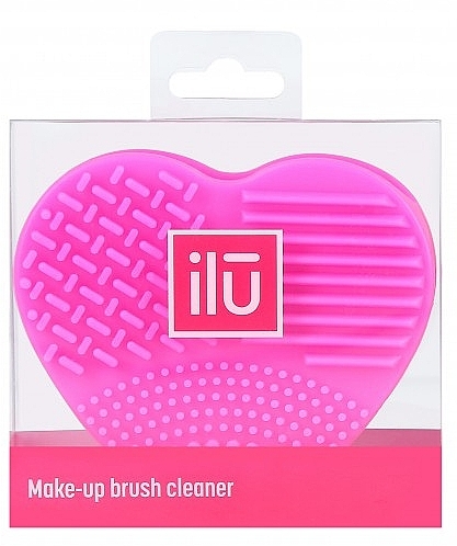 Brush Cleaner "Heart", fuchsia - Ilu Brush Cleaner Hot Pink — photo N2