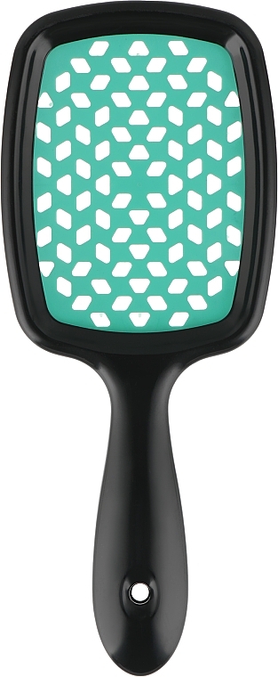 Hair Brush, black with turquoise teeth - Kodi Professional Soft Touch Hairbrush — photo N2