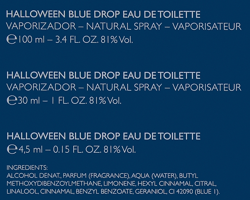 Halloween Blue Drop - Set (edt/100ml + edt/30ml + edt/4.5ml) — photo N3