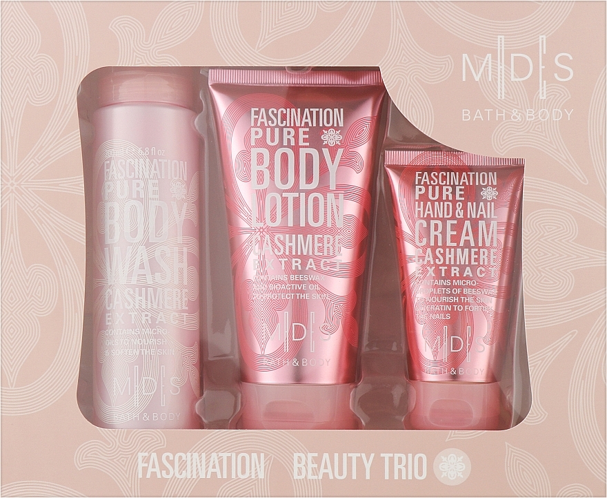 Set "Pure Beauty Fascination" - Mades Cosmetics M|D|S Baty & Body Fascination Pure Beauty Trio ( b/wash/200ml + b/milk/150ml + h/cr/75ml ) — photo N1