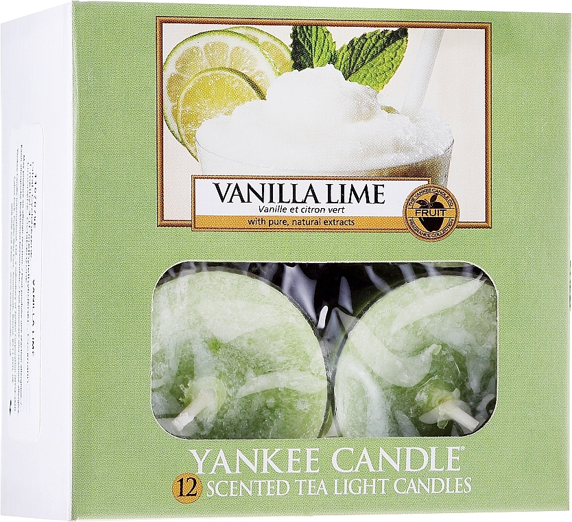 Tea Light Candles - Yankee Candle Scented Tea Light Candles Vanilla Lime — photo N1