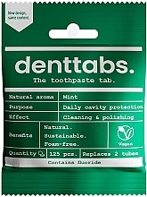 Teeth Cleansing Mint Tablets, fluoride - Denttabs Teeth Cleaning Tablets Mint With Fluoride — photo N1