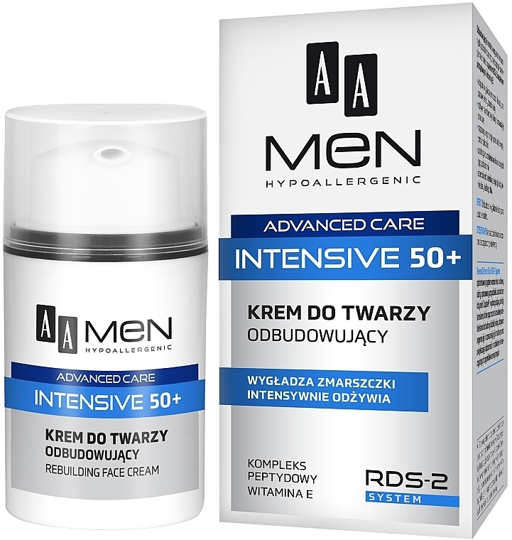 Rebuilding Face Cream - AA Men Advanced Care Intensive 50+ Face Cream Rebuilding — photo N1