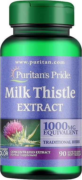 Supplement 'Milk Thistle Extract' - Puritan's Pride Milk Thistle Extract 1000mg — photo N1