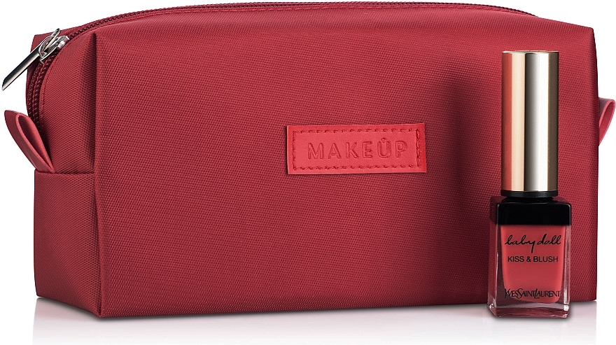 Red Makeup Bag 'Girl's Travel' (unfilled, 18 x 11 x 6 cm) - MAKEUP — photo N1