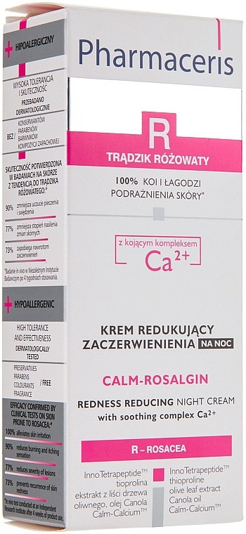 Anti-Wrinkle Night Face Cream - Pharmaceris R Calm-Rosalgin Night Cream — photo N2