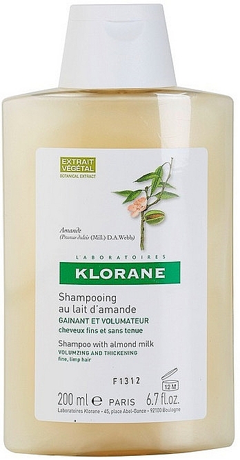 Volume Almond Shampoo for Fine Hair - Klorane Volumising Shampoo with Almond Milk — photo N3