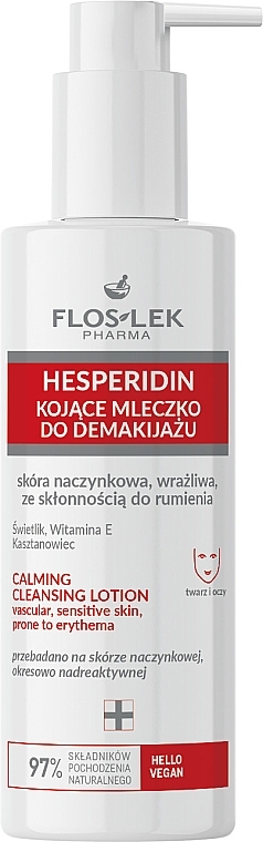 Soothing Hesperidin Makeup Remover Milk - Floslek Hesperidin Calming Cleansing Lotion — photo N1