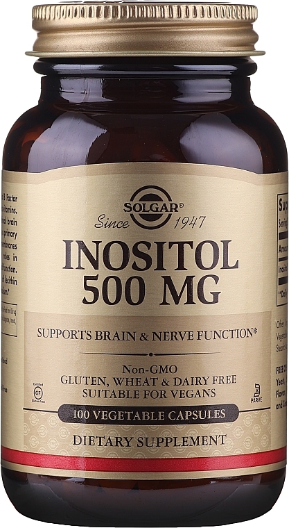 Dietary Supplement "Inositol" - Solgar Inositol 500 mg — photo N1