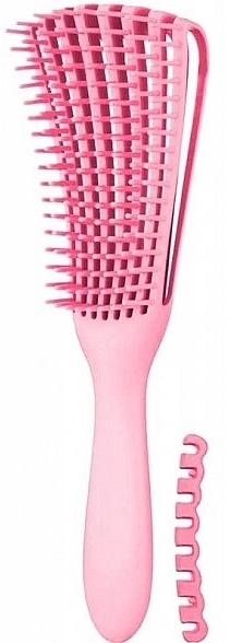 Detangling Brush for Curly Hair, pink - Deni Carte — photo N1