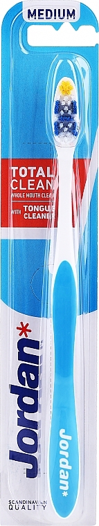 Toothbrush Total Clean, Medium, blue - Jordan Total Clean Medium — photo N1