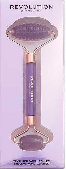 Double-Sided Facial Roller, purple - Revolution Skincare Facial Roller Textured Facial Roller — photo N2