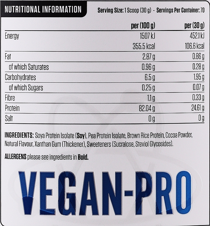 Protein - Applied Nutrition Vegan Pro Chocolate Protein Blend — photo N3