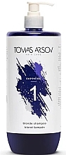 Blond, Colored and Highlighted Hair Shampoo, with dispenser - Tomas Arsov Sapphire Blonde Shampoo — photo N1