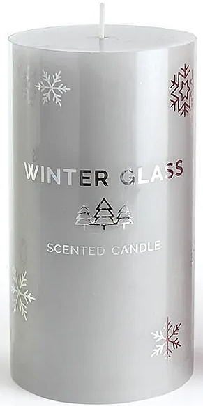 Scented Candle, Grey, 7x13 cm - Artman Winter Glass — photo N1