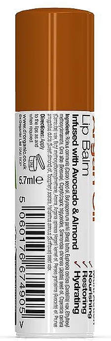 Moroccan Argan Oil Lip Balm - Dr. Organic Bioactive Skincare Moroccan Argan Oil Lip Balm SPF15 — photo N2