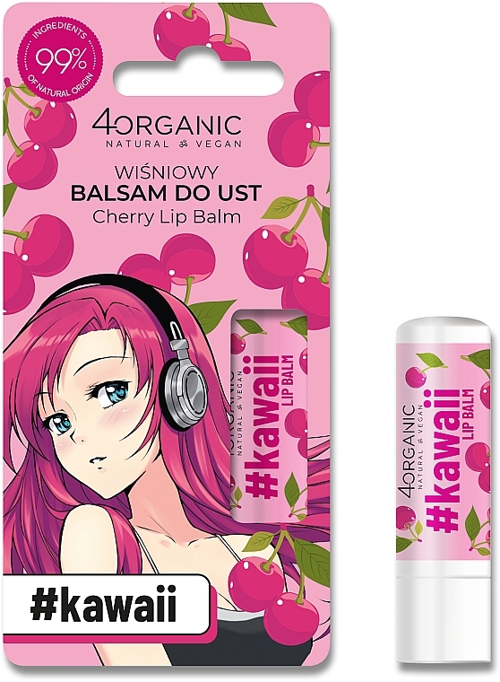 Cherry Lip Balm - 4Organic #Kawaii Cherry Lip Balm — photo N1