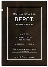 Fragrances, Perfumes, Cosmetics Leather and Wood Beard Oil - Depot Beard&Moustache Specifics 505 Beard Oil (sample)