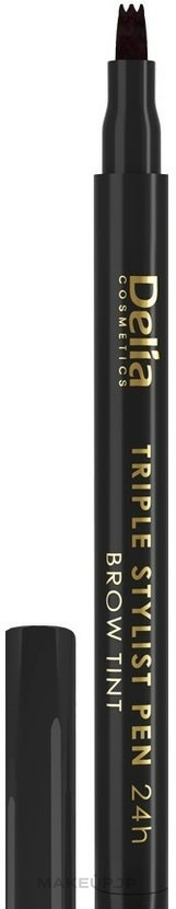 Brow Marker - Delia Cosmetics Eyebrow Triple Pen  — photo 1.0 - Black