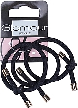 Fragrances, Perfumes, Cosmetics Hair Ties, 3 pcs, black, 417177 - Glamour