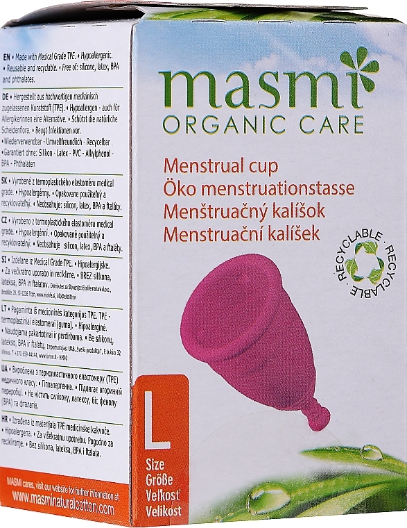 Hygienic Menstrual Cup, size L - Masmi — photo N2