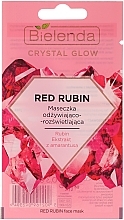 Fragrances, Perfumes, Cosmetics Nourishing & Brightening Face Mask - Bielenda Crystal Glow Red Rubin