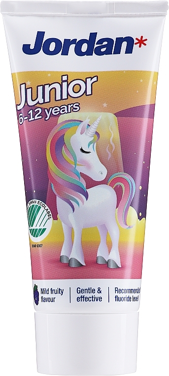 Kids Toothpaste 6-12 y.o., unicorn day - Jordan Junior Toothpaste — photo N1