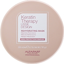 Hair Mask, Moisturizing - Alfaparf Lisse Design Keratin Therapy Rehydrating Mask — photo N1