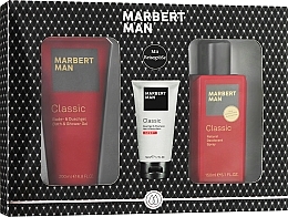 Fragrances, Perfumes, Cosmetics Set - Marbert Man Classic Set (sh/gel/200 ml + spray/150 ml + wash/50 ml)