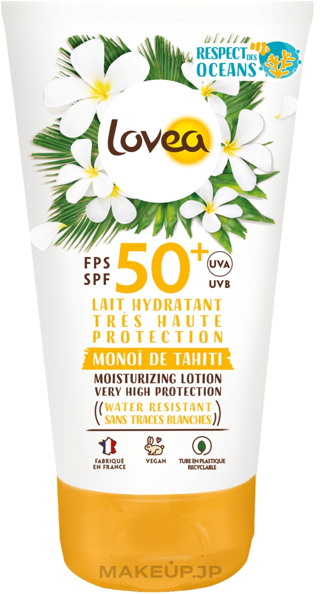 Moisturizing Sun Lotion SPF50+ - Lovea Monoi de Tahiti Moisturizing Lotion SPF50+ — photo 150 ml