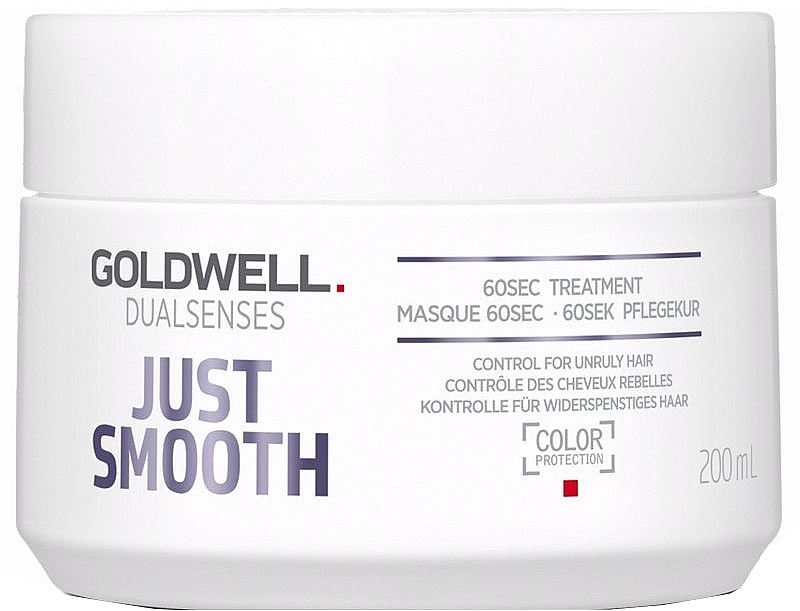 Intensive Unruly Hair Care - Goldwell Dualsenses Just Smooth 60sec Treatment — photo N1