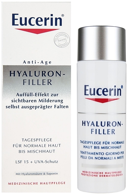 Anti-Wrinkle Day Cream for Normal & Combination Skin - Eucerin Hyaluron-Filler Day Cream For Combination To Oily Skin — photo N1