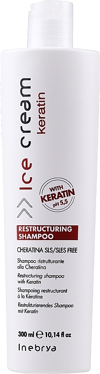 Repair Keratin Shampoo - Inebrya Ice Cream Keratin Restructuring Shampoo  — photo N5