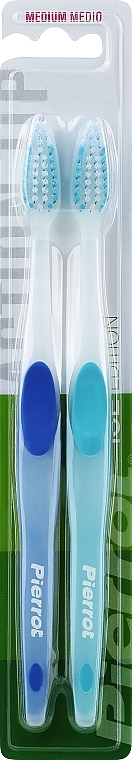 Medium Toothbrush, blue + light blue - Pierrot Action Tip Hard — photo N1