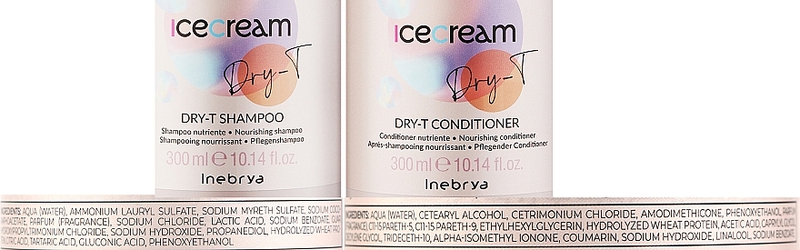 Set - Inebrya Ice Cream Dry-T Kit (shmp/300ml + cond/300ml) — photo N7
