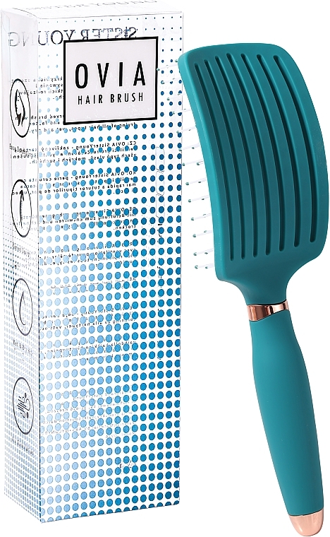 Ovia Green Hair Brush - Sister Young Hair Brush — photo N1