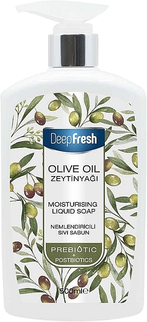 Olive Oil Liquid Hand Soap - Aksan Deep Fresh Prebiotics Moisturising Liquid Soap Olive Oil — photo N1