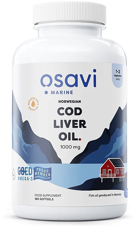 Cod Liver Oil, 1000 mg - Lemon Flavoured - Osavi — photo N1